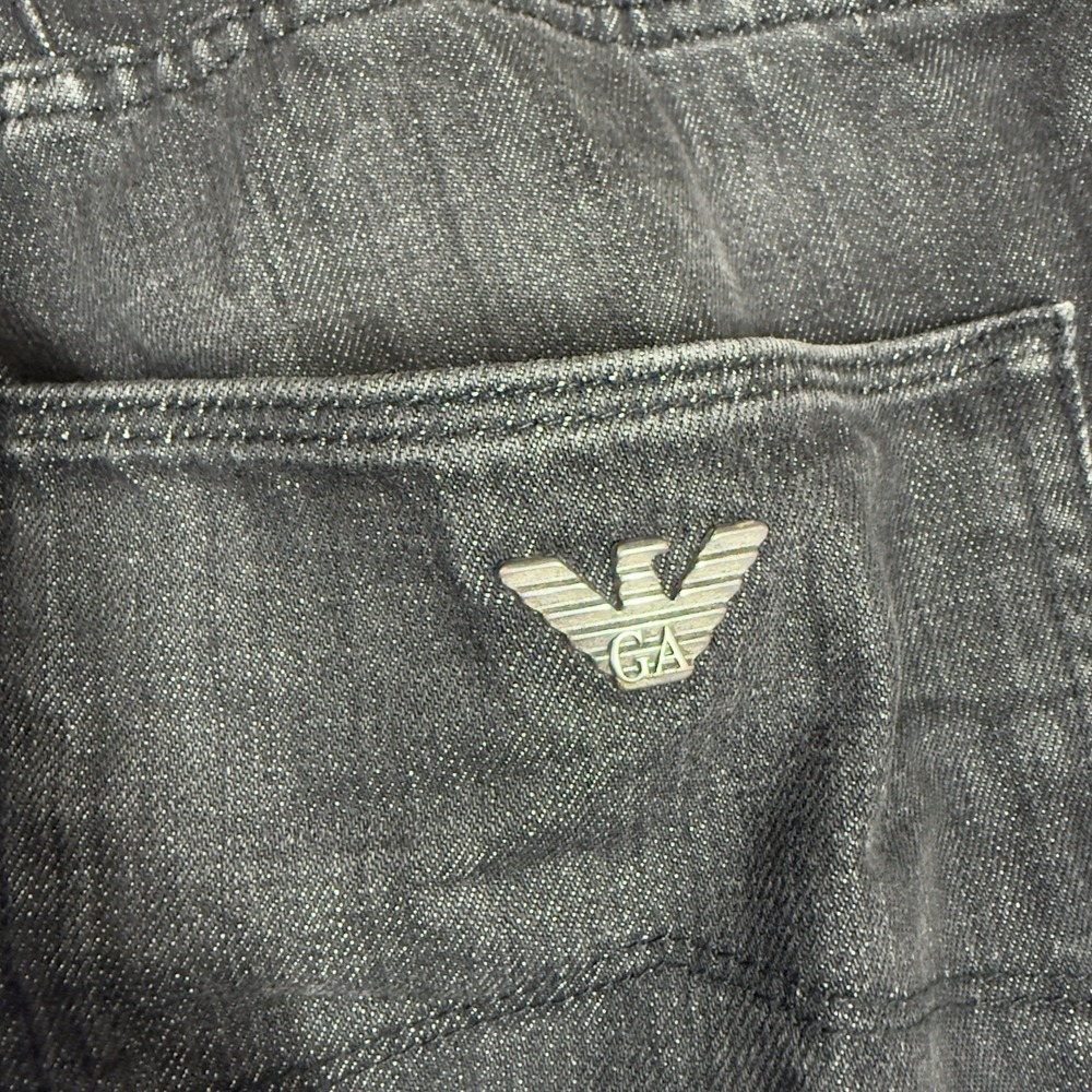 Armani Jeans AJ Mens 36x30 Black Regular Straight Fit Giorgio Armani J45 READ - Picture 6 of 11